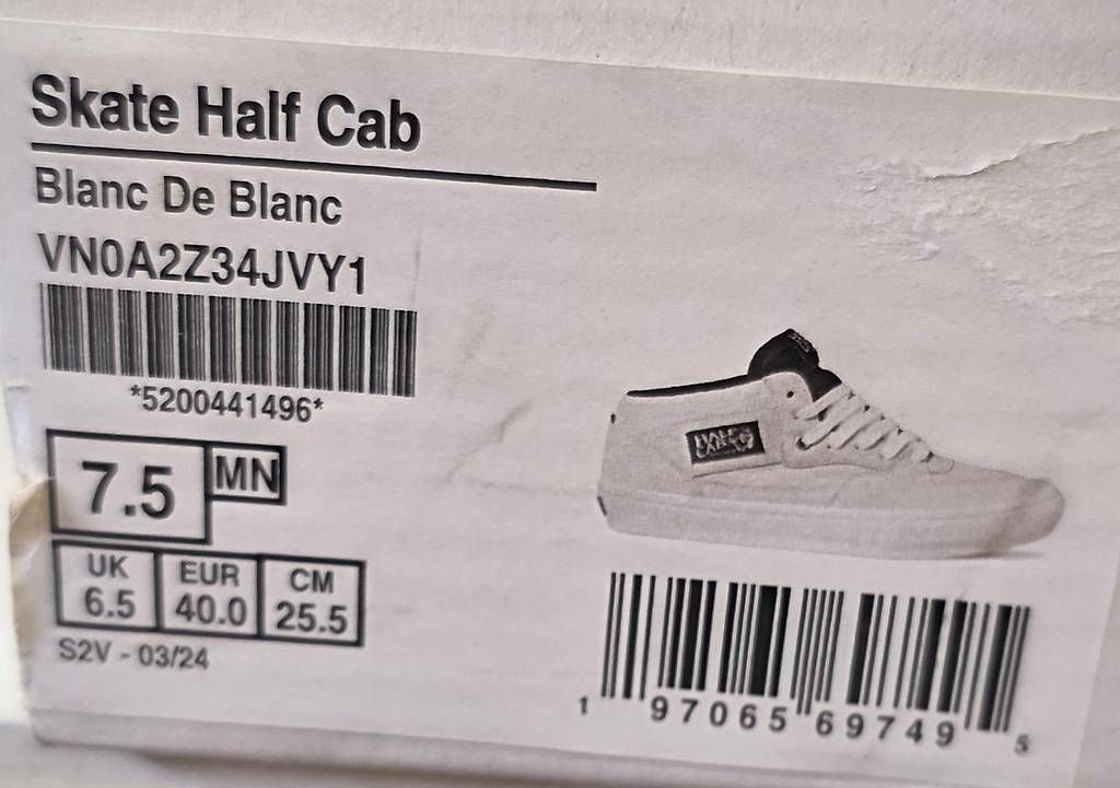 Vans Scarpe da uomo: Chaussures NEUVES Vans Skate half cab, 40,5 – Nuovo e nell'imballaggio originale da Sugiez venduto da factorysportoutlet 1