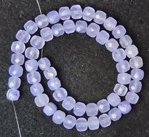 1 Strang tolle echte Kunzit Würfel Perlen 7 mm facettiert