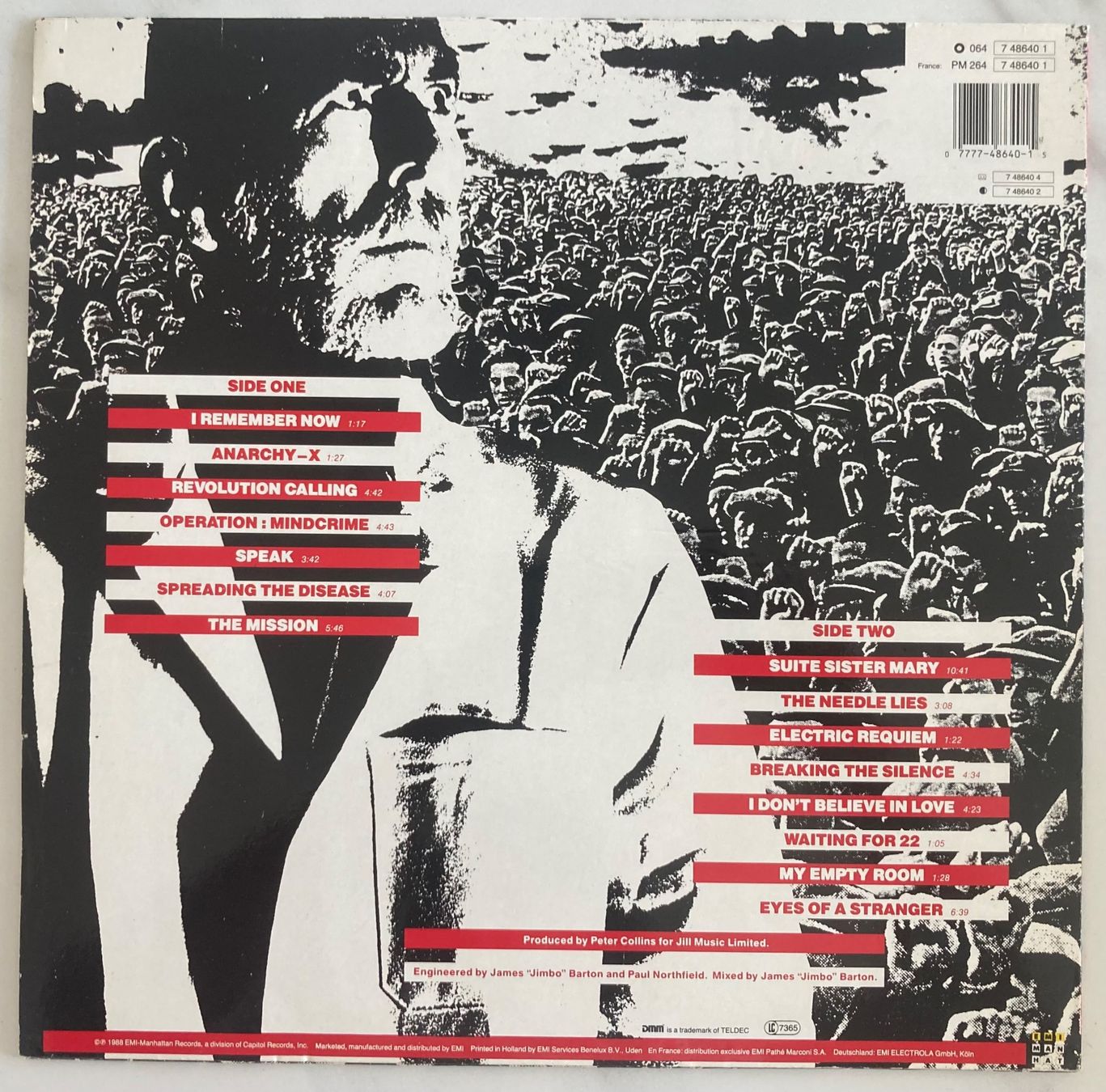 Schallplatten: QUEENSRŸCHE - OPERATION: MINDCRIME – Gebraucht aus Poliez-Pittet von Newtown-Records 1