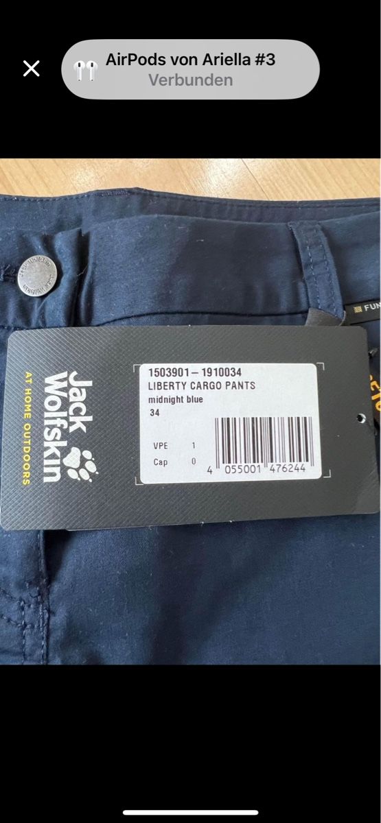 Jack Wolfskin Pantaloni: Jack Wolfskin Liberty Cargohose Gr. 34 – Nuovo e nell'imballaggio originale da Rotkreuz venduto da Lella01 1