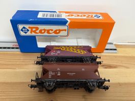 Spur H0 DC 2er Set Roco SBB 46393 46391 Getreidewagen
