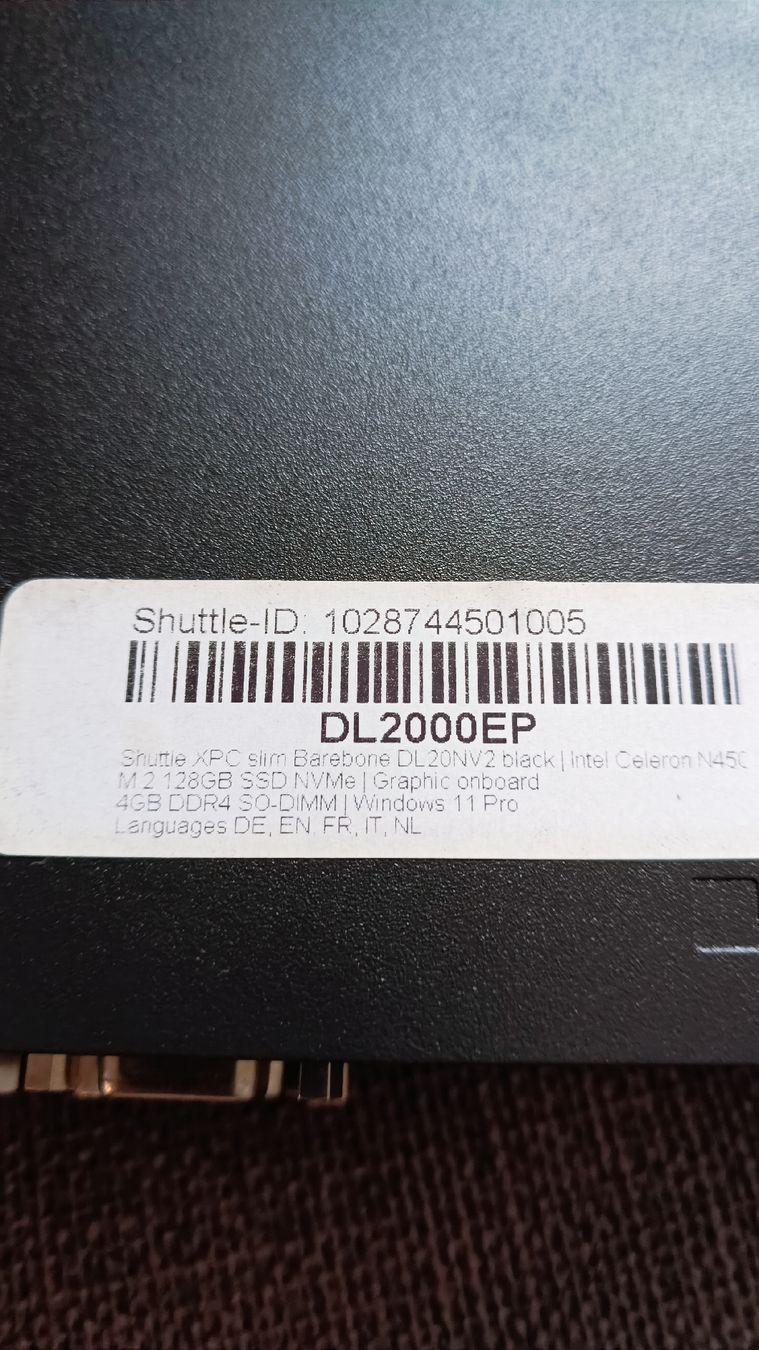 PC: Shuttle Barebone DL2000EP: Kompakter PC für Homeoffice! – Usato da Basel venduto da stu_zw2s 1