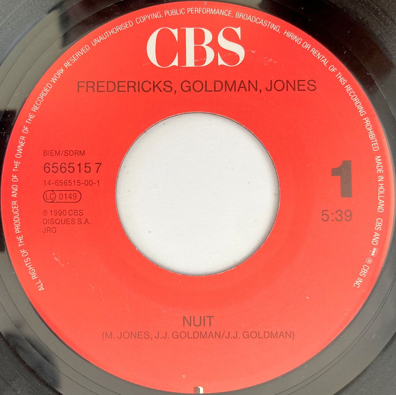 Vinyles: FREDERICKS GOLDMAN JONES - NUIT – D'occasion à Bottens par hotter-than-hell 2