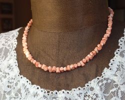 Vintage Korallenkette Rosa  guter Zustand, Drehverschluss