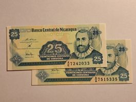 NICARAGUA - 2x 25 Centavos UNC (Angebot 1)