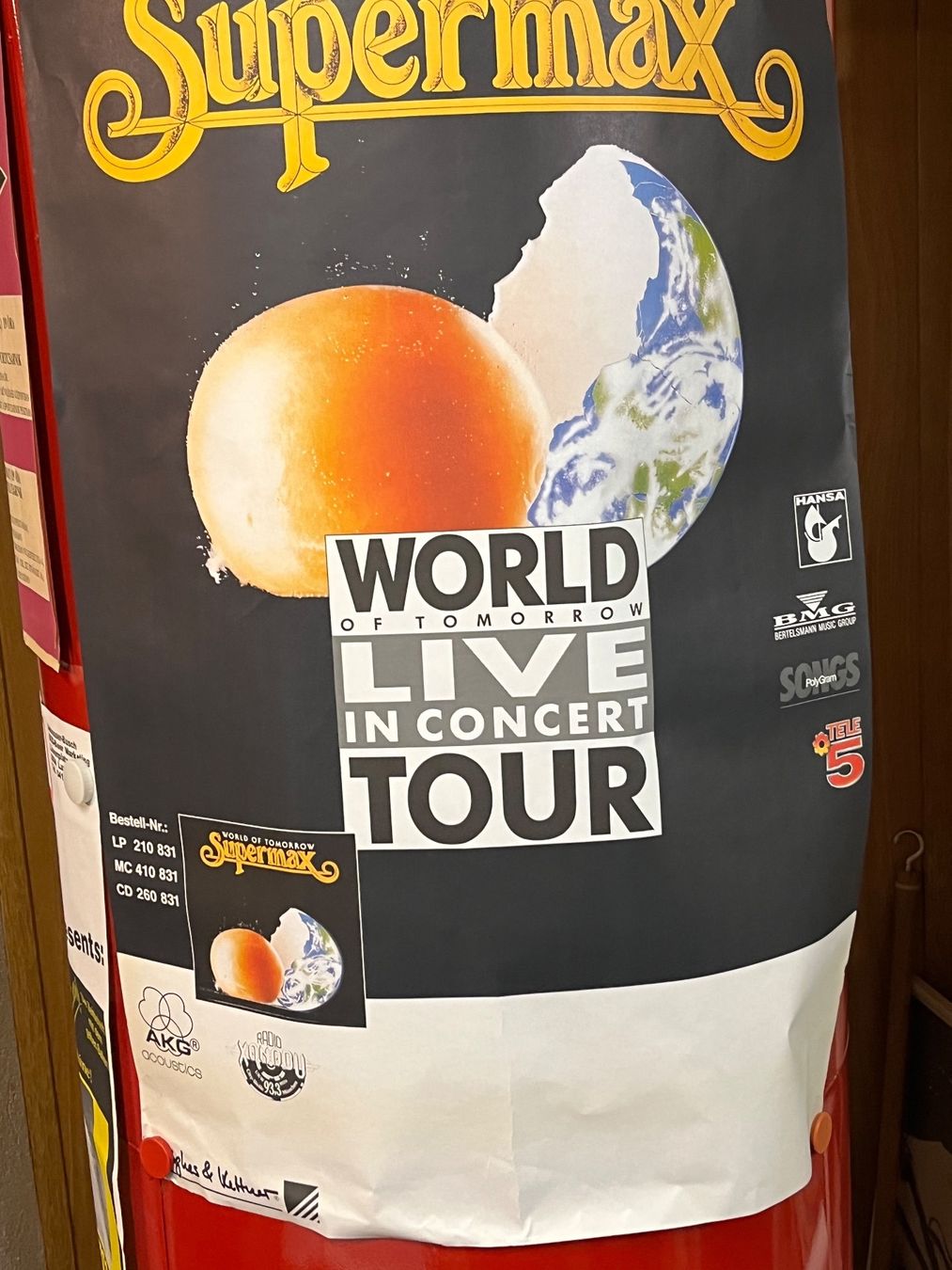 Foto & Immagini: SUPERMAX- Worldtour 1992/ Konzertplakat/Weltformat/ neu – Usato da hunzenschwil venduto da Oldipark 2