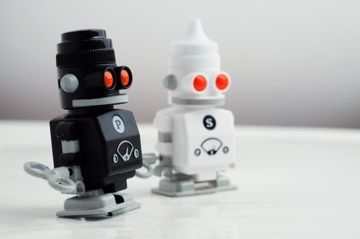 Elettrodomestici da cucina: Salt & Pepper Robots – Nuovo e nell'imballaggio originale da Schwyz venduto da mucholoco