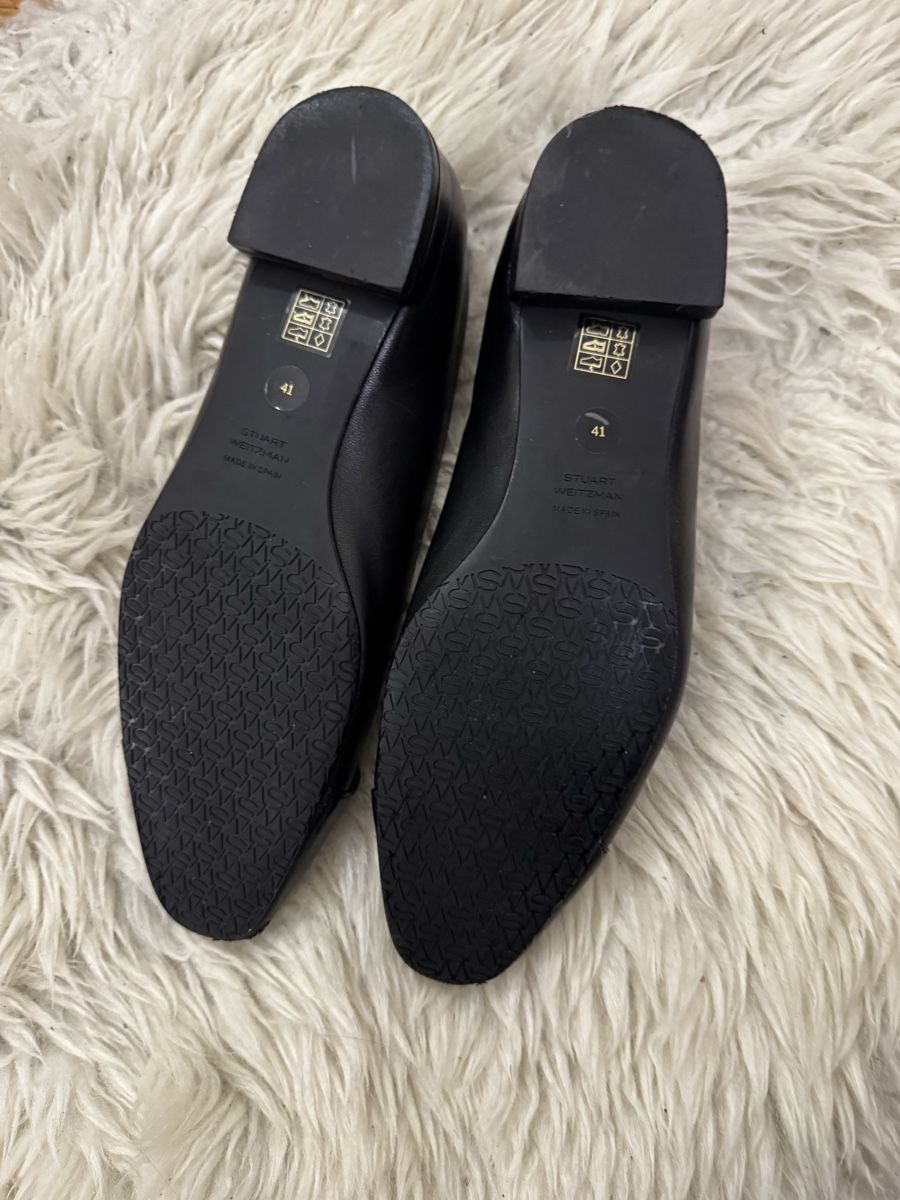 Stuart Weitzman Scarpe da donna: Stuart Weitzman Leder Ballet Flats - Schwarz - 41 – Usato da Urdorf venduto da ekn_9ccm 1