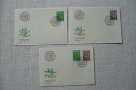 1988 3 FDC Europamarken Satz & Einzelmarken SBK 763 - 764