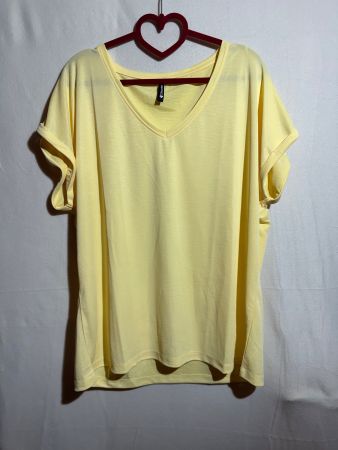 Weich fliessendes gelbes Shirt von Chicoree Gr. XL