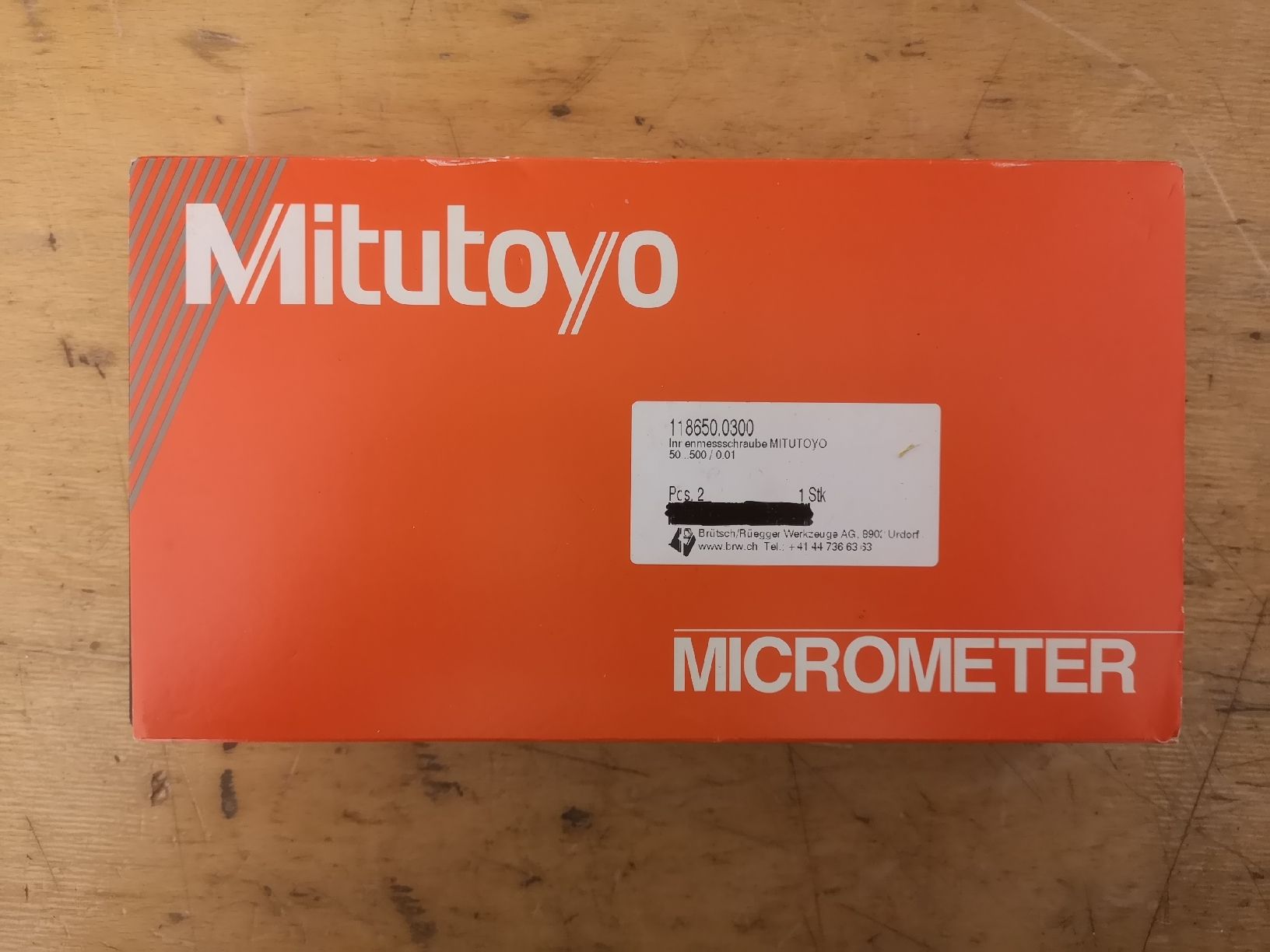 Mitutoyo Misurare: Innenmikrometer 50-500mm – Nuovo e nell'imballaggio originale da Berg (Dägerlen) venduto da SCH.B. 3
