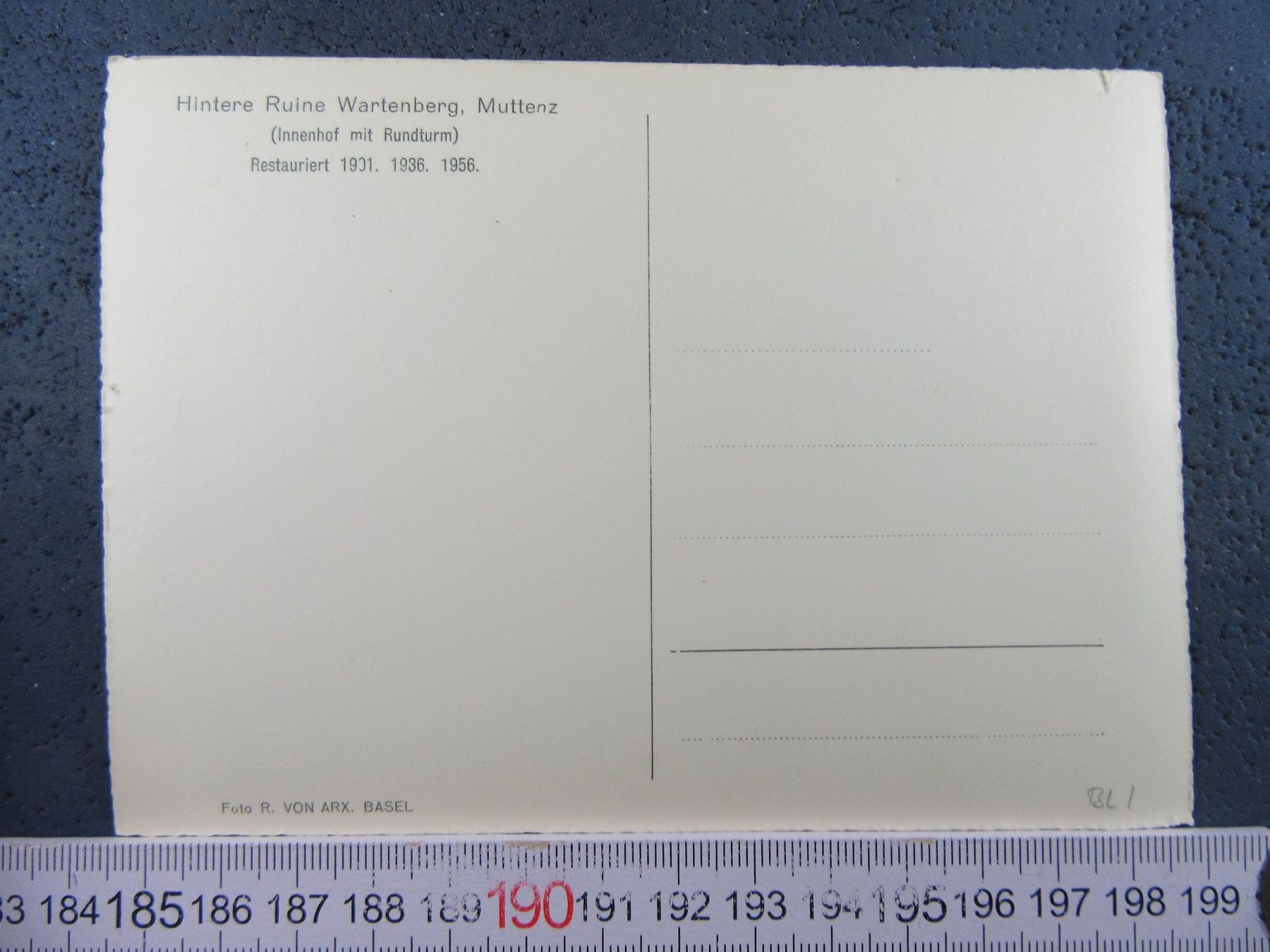 Cartoline postali: MUTTENZ HINTERE RUINE WARTENBERG BL AK – Usato da Ettingen venduto da Hausi4711 1