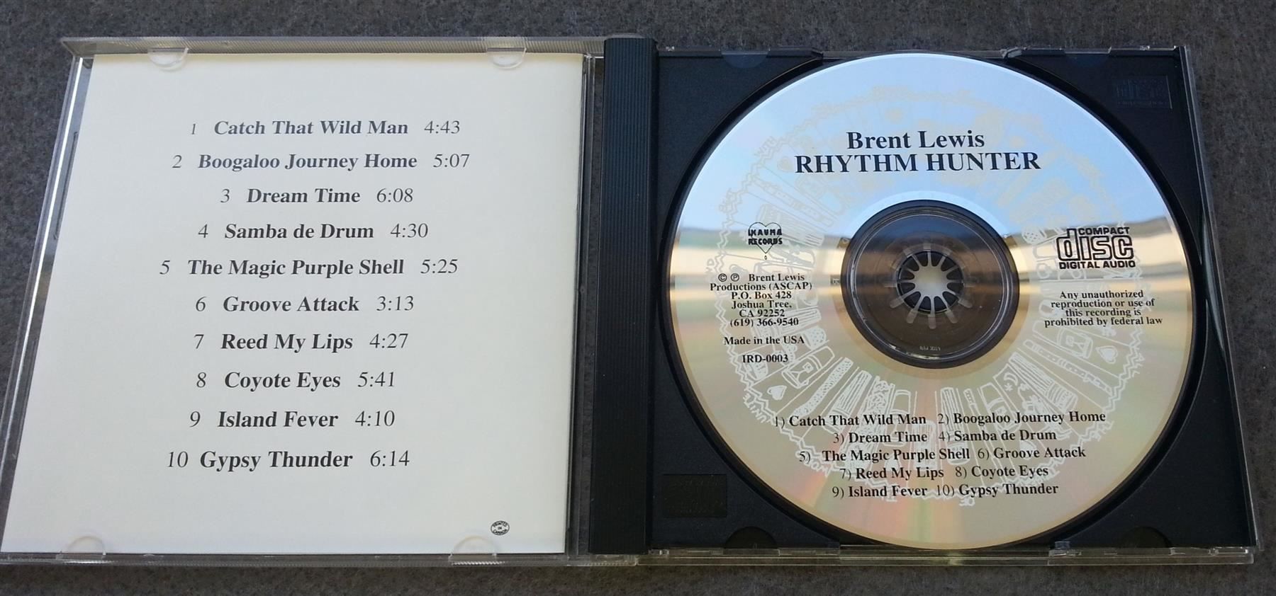 CDs: CD BRENT LEWIS "RHYTHM HUNTER", 1993 – Gebraucht aus Oberriet SG von ganesh435 2