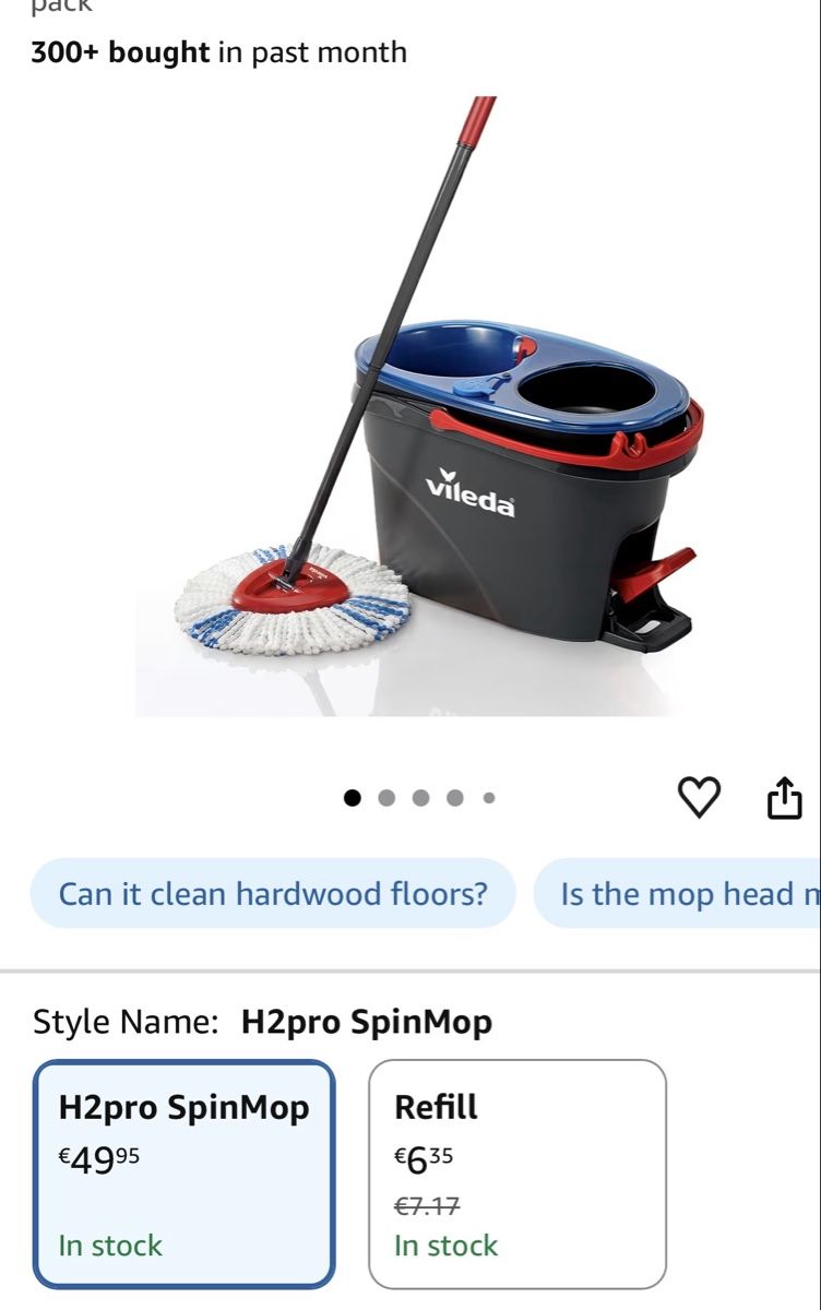 Vileda Sonstige Reinigungsgeräte: Vileda H2pro Spin Mop System with Two Tank Bucket New – Gebraucht aus Fribourg von mat_1995 3