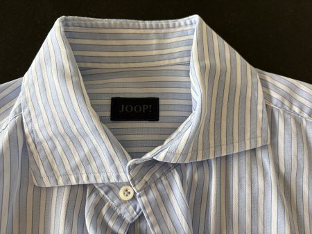 JOOP Herren Hemd – Gr. 38  blau/weiss – Business, Slim Fit