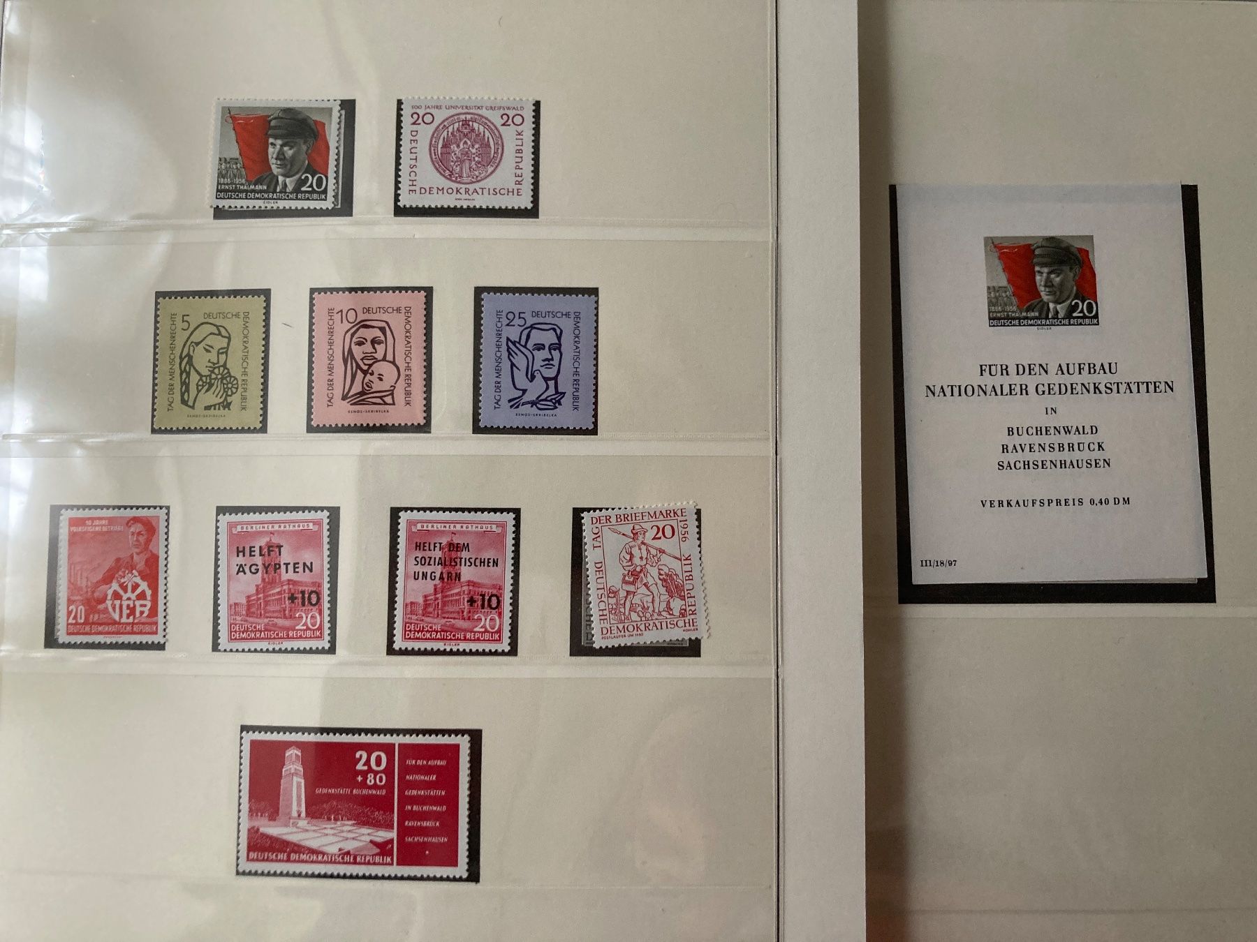 Alle Briefmarken: DDR 1956 ** – Neu (gemäss Beschreibung) aus Erlach von Minka123