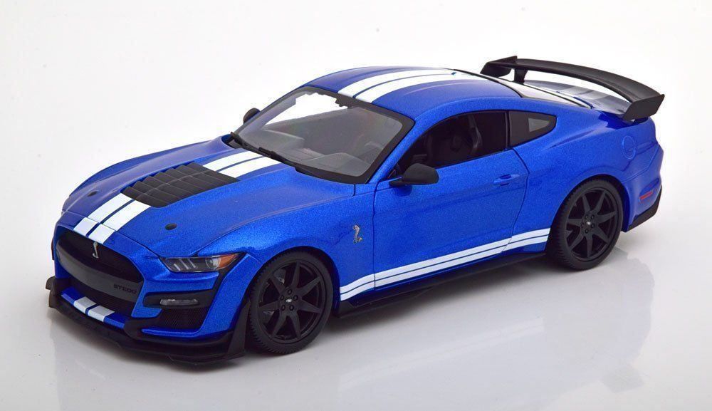 Ford Mustang VI Coupe Modellauto – 1/24, Blau, Facelift 2017, Von Motor Max, Türen & Räder Beweglich