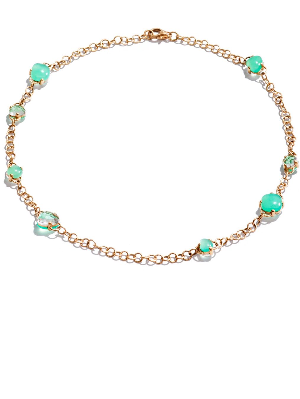 Pomellato Catenine: Collier Pomellato Capri en Or Rose Mat / Chrysoprases – Nuovo (secondo la descrizione) da Geneve venduto da iBest