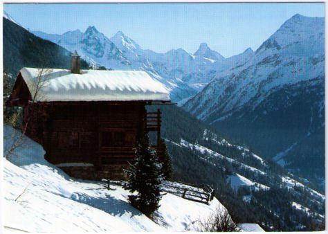 Cartoline postali: Saint Luc - Blick Richtung Matterhorn – Usato da Binningen venduto da Mountainrider