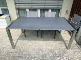 Gartentisch Livique Cartagena ausziehbar + 4 Stühle
