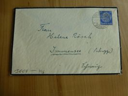 Rheinberg, Geöffnet  Deutscherbrief nach Immensee, 1940