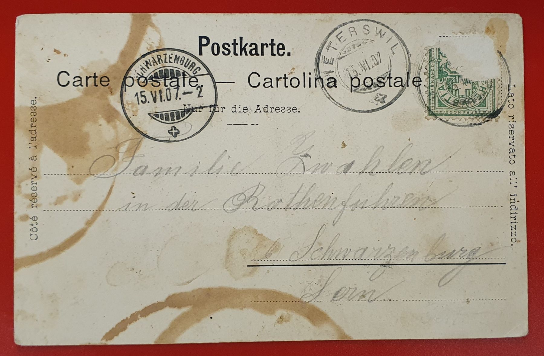 Cartoline postali: Dieterswil 1907 - 4 Ansichten – Usato da Kreuzlingen venduto da Rschweiz1 1