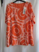 Gr. 48/56, Tunika Orange/Weiss, Batiklook von LesFreres