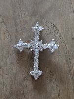Kreuz Anhänger, Silber 925, KSB, Steine?