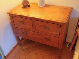 Altes Kommode Nussbaum Massivholz Schubladenmöbel Vintage.