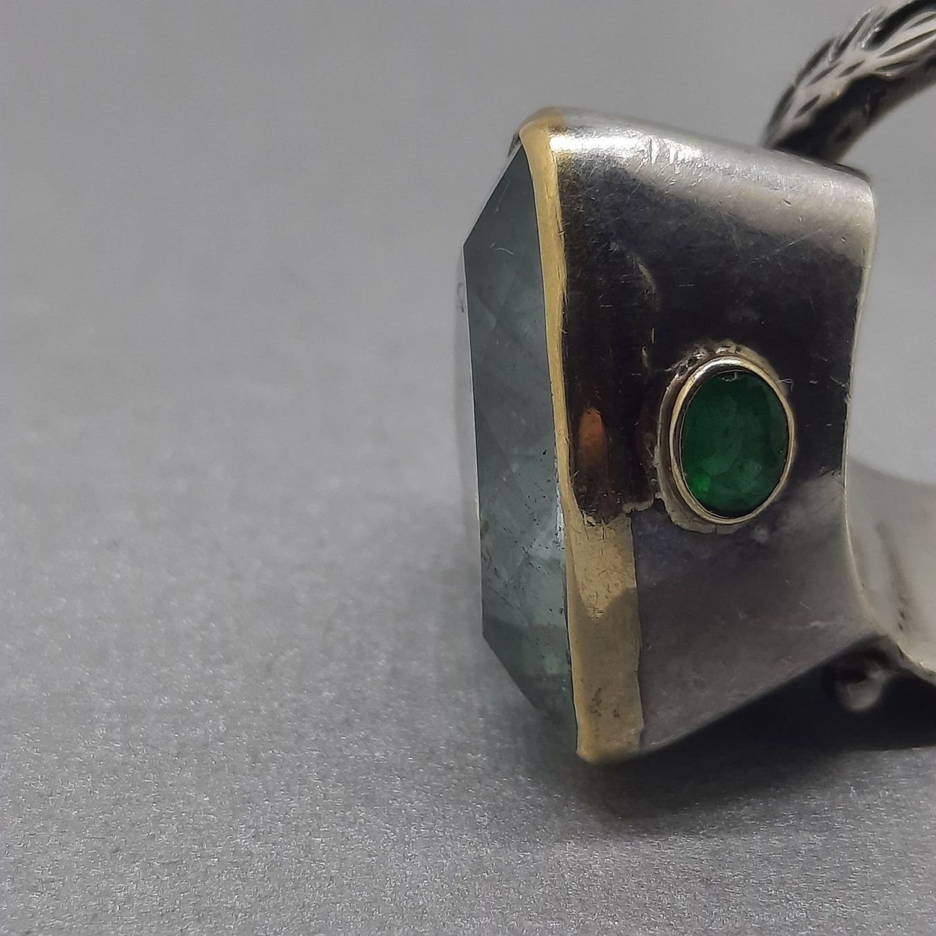 Anelli: Edler Ring mit bezauberndem Aquamarin Edelstein Gold Silber – Usato da Unterägeri venduto da Altgoldschmuck 4
