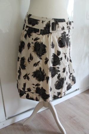 Jupe beige motifs & Ceinture VERO MODA, taille 38, NEUF