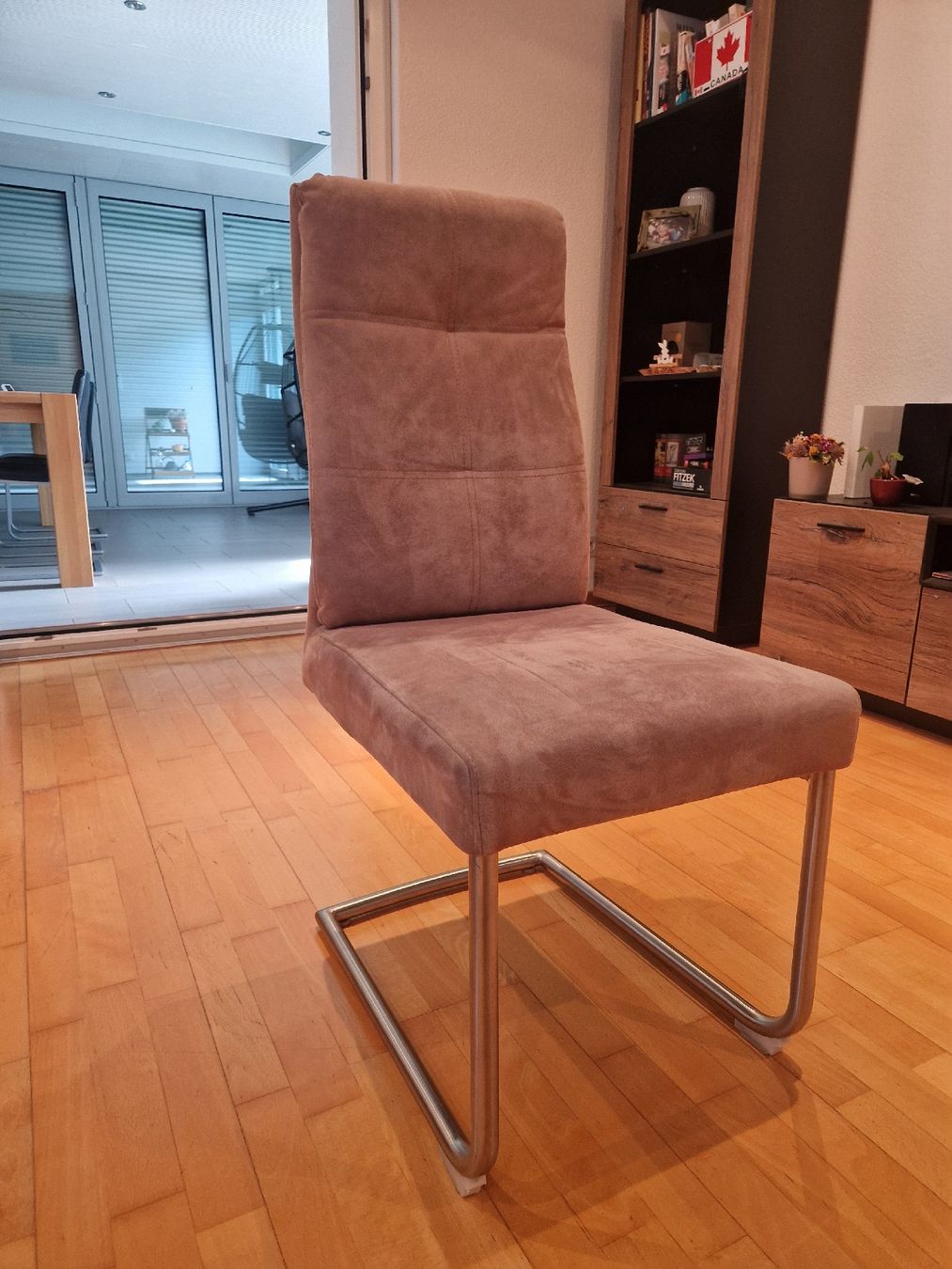 Chaises: Freischwingerstuhl Braun Leder – D'occasion à Wolhusen par artham01
