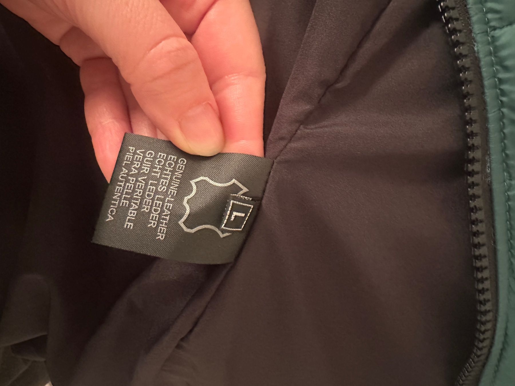 Mäntel: AUTUMN JACKET GREEN LEATHER BACK & SLEEVES L – Neu (gemäss Beschreibung) aus Zofingen von JumpInVintage 5