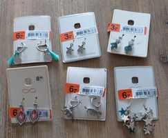 Modeschmuck Set 6 Paar Ohrringe Ohrhänger neu und OVP