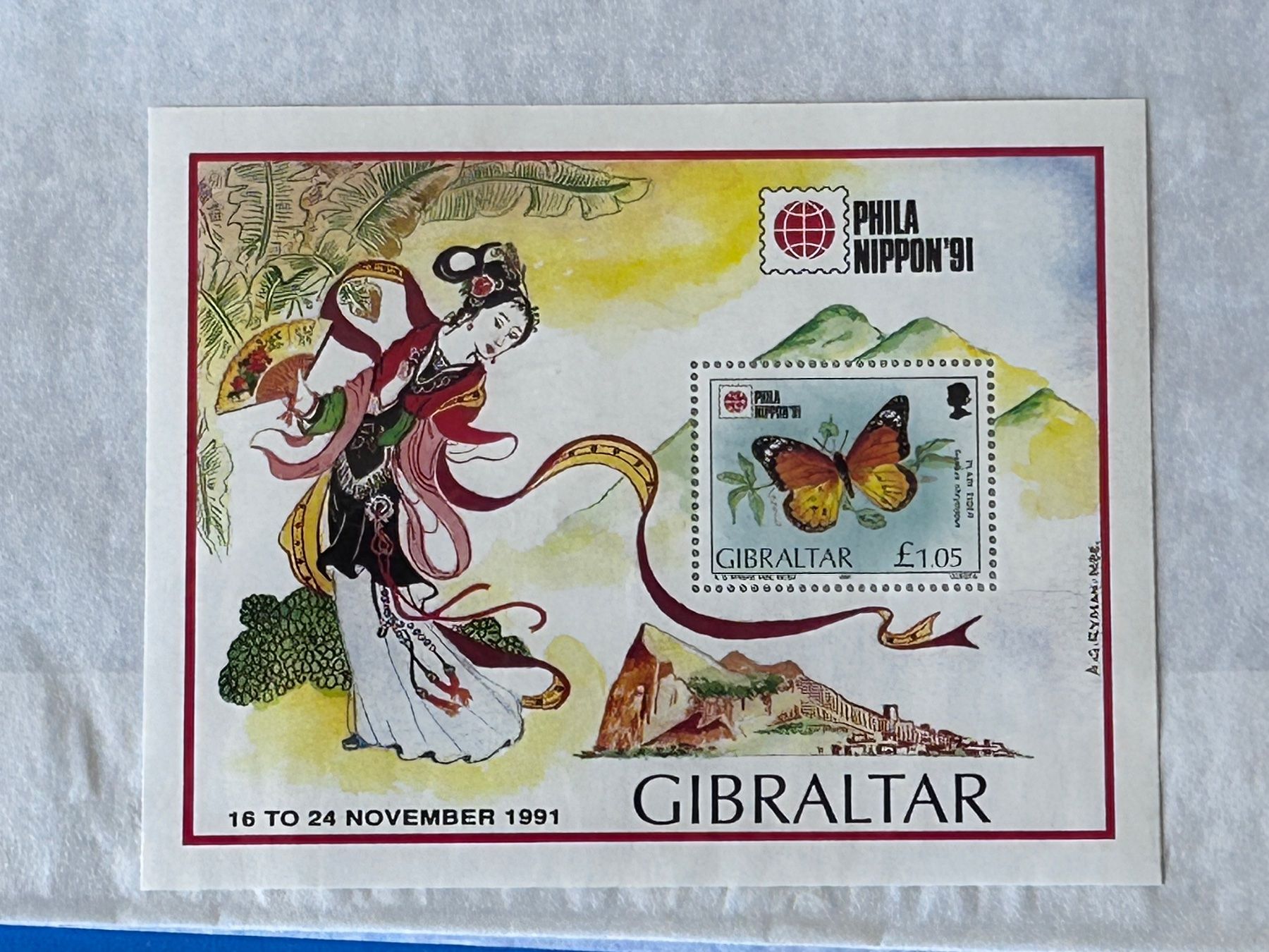Tutti i francobolli: 1991 - Gibraltar PHILANIPPON 1991 – Usato da Corcelles NE venduto da AJKader 1