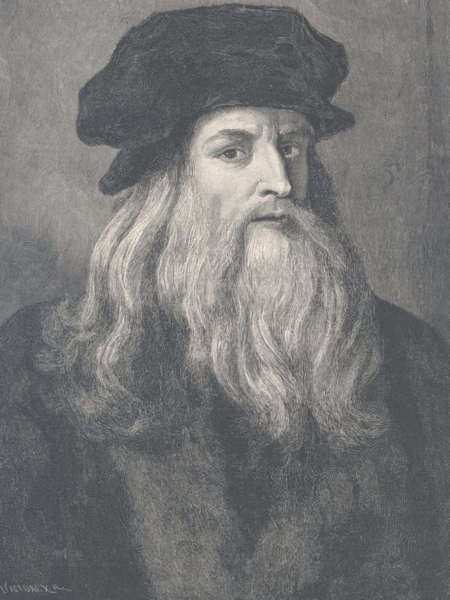 Xilografie: LEONARDO DA VINCI - Selbstbildnis - Holzschnitt – Usato da Biel/Bienne venduto da 07helios032 1