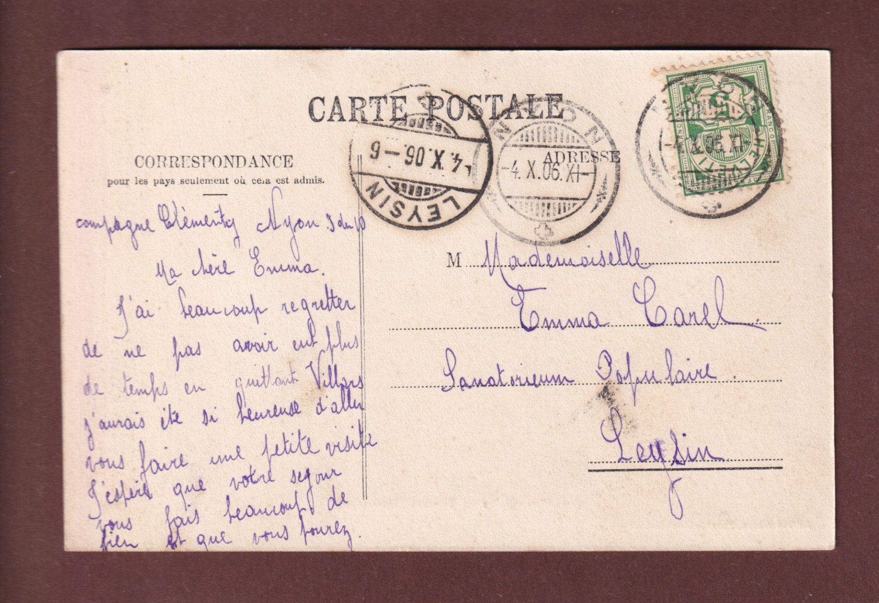 Cartes postales: NYON - Temple protestant - 1906 – D'occasion à Pully par nicecards-shop 1