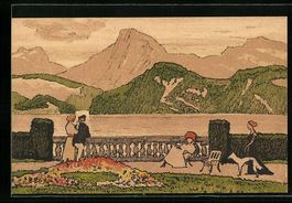 Hertenstein, Park mit Besuchern