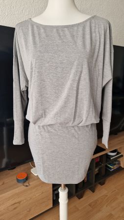 Grey Ezra Basics Mini Dress, Size S