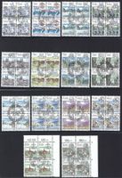 1982/86 kompl. Satz Tierkreiszeichen 4er-Bl. ⊞ 680-693 ET ʘ
