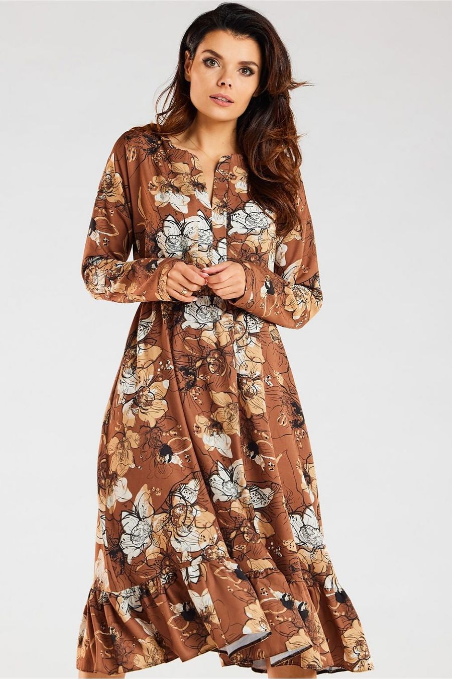 Vestiti: Midikleid Blumen - lange Ärmel – Nuovo e nell'imballaggio originale da Romanshorn venduto da Amorubi 2