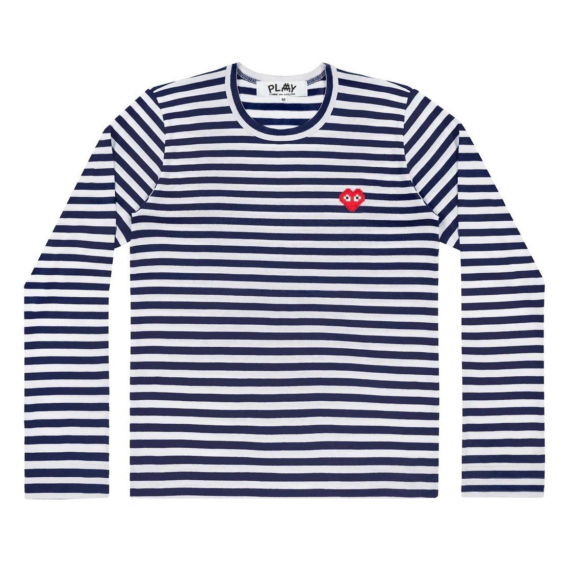 Comme Des Garcons T-shirt: Comme des Garçons PLAY-Herren-Navy/Weiss Medium – Nuovo e nell'imballaggio originale da Zürich venduto da DClaudia
