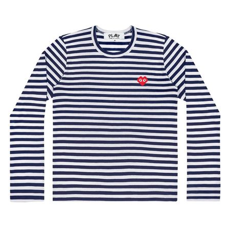 Comme des Garçons PLAY-Damen-Navy/Weiss Medium