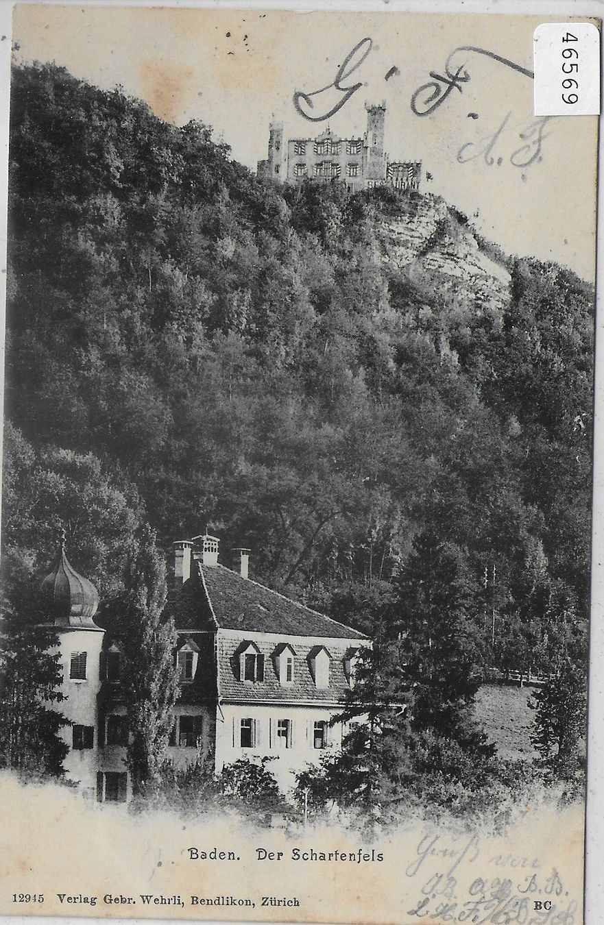 Cartoline postali: Baden - Der Schartenfels – Usato da Ettingen venduto da Kartenplanet