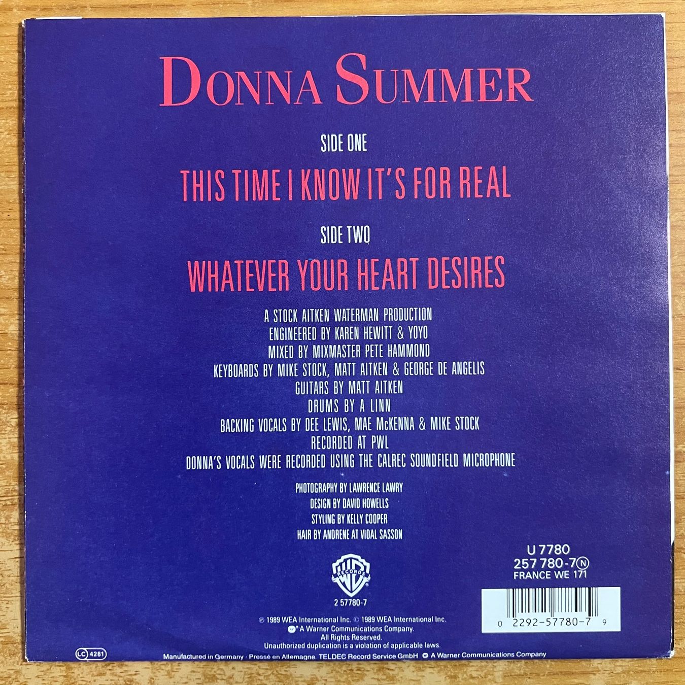 Dischi in vinile: Donna Summer - This Time I Know It's For Real / 1. D 1989 – Usato da Gais venduto da soundcave57 3