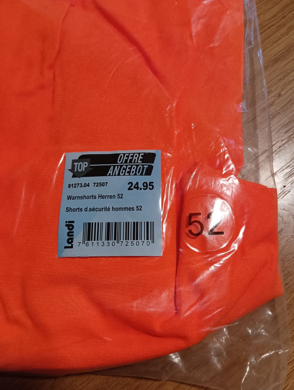 Pantalons: Warnshorts Herren Gr. 52 NEU – Neuf avec emballage d'origine à Densbüren par H-76 3