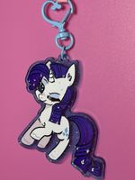 My little pony- rarity keychain anime figur
