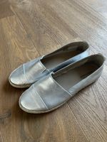 Neue Roberto Santi Espadrilles silbrig Gr. 41