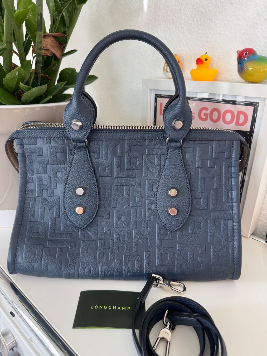 Longchamp Taschen: LONGCHAMP Bag "La Voyageuse" Blue Vachette Leder NEU – Neu (gemäss Beschreibung) aus Zuerich von Moochie