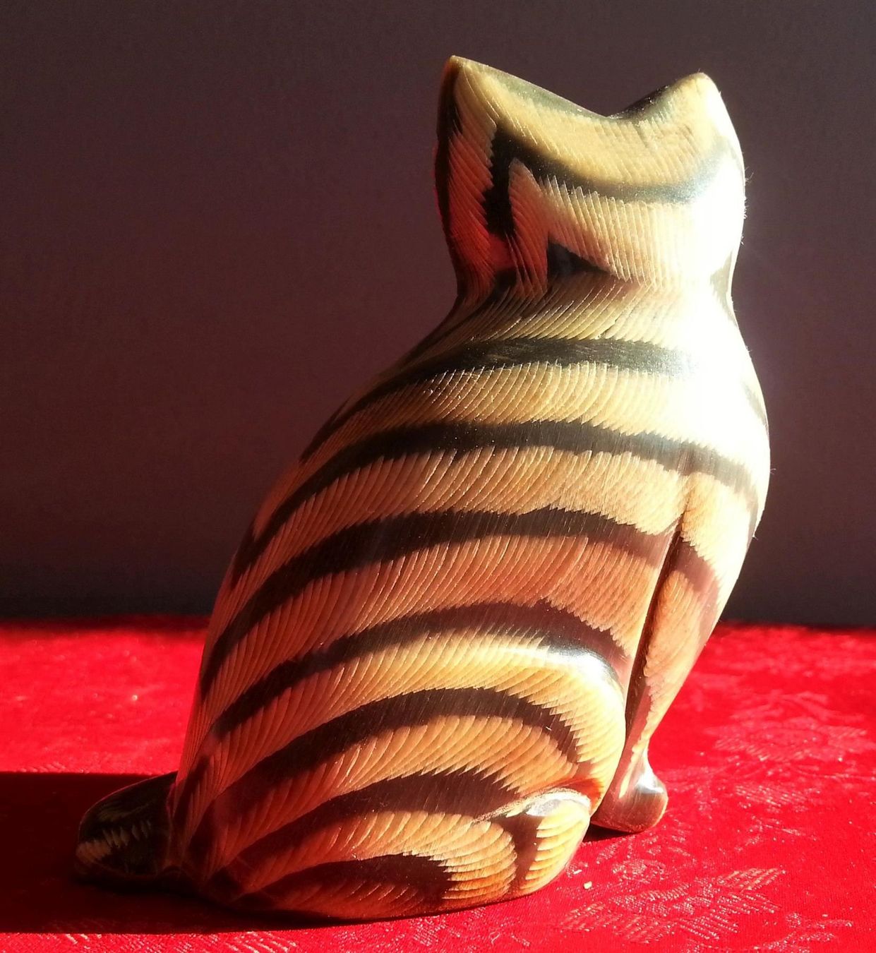 Statuette: Deko: Katze, Knochen handgeschnitzt, H=8.4cm – Usato da Oberriet SG venduto da ganesh435 3